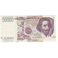 ITALIE 50 000 LIRE BERNINI - Andere & Zonder Classificatie