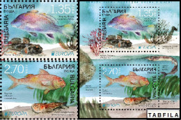 BULGARIA - 2024 - Europa-CEPT - Marine Flora And Fauna - 2v + Bl - MNH - Poissons