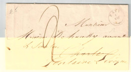 Précurseur écrite De Seneffe Vers Fontaine L'Evêque - 1830-1849 (Belgica Independiente)