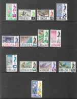 Gibraltar 1960 MNH Definitives Sg 160/72 (Missing Sg 173 £1 Stamp) - Gibraltar