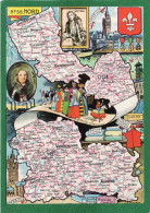 CARTE GEOGRAPHIQUE DEPARTEMENT NORD N°59 EDIT BLONDEL ROUGERY CPM Année 1947 - Cartes Géographiques