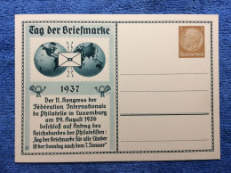 Deutsches Reich. Privatganzsache PP 122 C35/02 - Tag Der Briefmarke 1937(1ZKPVT031) - Private Postwaardestukken