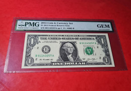 2013 $1 DOLLAR NEW YORK USA UNITED STATES BANKNOTE PMG GEM UNC BILLETE ESTADOS UNIDOS*COMPRAS MULTIPLES CONSULTAR - Biljetten Van De  Federal Reserve (1928-...)