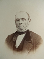 Photo CDV A. Bernier, Brest - Homme, Notable Au Collier De Barbe, Portrait Nuage Second Empire, Ca 1860-65 L680 - Anciennes (Av. 1900)