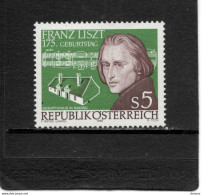 AUTRICHE 1986 Liszt, Compositeur Yvert 1694, Michel 1866 NEUF** MNH - Neufs