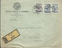 AUTRICHE LETTRE RECOMMANDEE 1D VIENNE POUR LYON ( RHONE ) DE 1929 LETTRE COVER - Cartas & Documentos