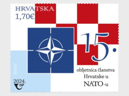 Croatia 2024 The 15th Anniversary Of Croatia's Membership In NATO Stamp 1v MNH - Croatia
