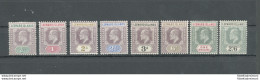 1902 Leeward Islands - Stanley Gibbons N. 20-27 - Serie Non Completa - MH* - Other & Unclassified