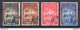 1945 ALBANIA - Croce Rossa, Yvert N. 326-29, 4 Valori - Usati - Albanien