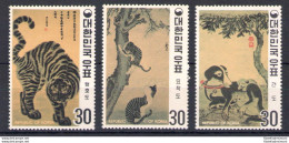 1970 Corea Del Sud - Tavole Animali Dinnastia Yi - Yvert 611-13 - 3 Valori - MNH** - Asia (Other)