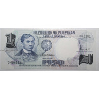 PHILIPPINES - PICK 142 B - 1 PISO 1969 - Sign. 8 - SPL - Filipinas