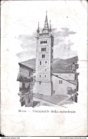 Cm537 Cartolina Susa Campanile Della Cattedrale Provincia Di Torino Piemonte - Other & Unclassified