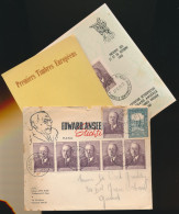 ENVELOPPE 1956 BEDRUKT EDWARDANSEELE  VRIJDAGMARKT 9 GENT MET ORIGINELE INHOUD. - Lettres & Documents