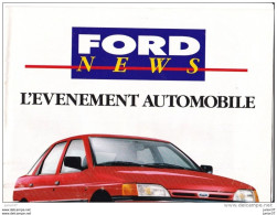 Dépliant Journal 1990, Ford Nouvelle Escort & Orion, Fieta, Sierra, Scorpio - Publicités