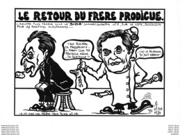 LARDIE Jihel Tirage 85 Ex. Caricature Politique Léon Schwartzenberg Michel Rocard  Franc-maçonnerie - Cpm - Satirisch