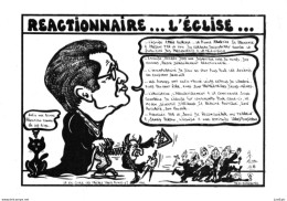 LARDIE Jihel Tirage 85 Ex.Caricature Guy PIAU Grand Maitre De La Loge De France Franc-maçonnerie Anticlérical Cpm - Filosofia & Pensatori
