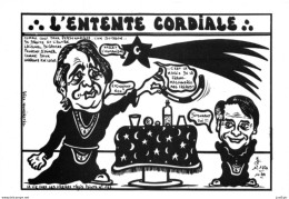 "L'ENTENTE CORDIALE." LARDIE Jihel Tirage 85 Ex. Caricature Politique SOISSON Et LAIGNIEL Franc-maçonnerie CPM - Filosofía & Pensadores