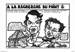 "A LA RECHERCHE DU POINT G"  - LARDIE Jihel Tirage 85 Ex. Caricature Politique NOIR Et CARIGNON  Franc-maçonnerie CPM - Satirical