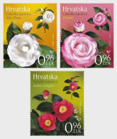 Croatia 2024 Croatian Flora - Camellias Stamps 3v MNH - Croatie
