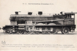 Locomotives Francaises (P.-O.) -  Machine No. 3512 - Construite En 1909 - Fleury Serie #  D-27 - Trains