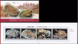 2007 KOREA FOSSILS BOOKLET - Corea Del Nord