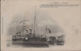 "Le GUICHEN" Cuirassé Vue Prise Le 9 Juillet 1903 (à Son Bord Le Président De La République ) Entrant Le Port De Calais - Guerre