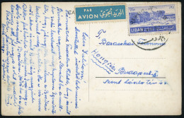 LEBANON Airmail Postcard To Hungary - Líbano