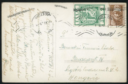 GREECE 1955  Postcard To Hungary - Brieven En Documenten