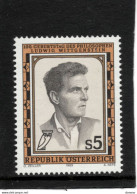 AUTRICHE 1989 Wittgenstein, Philosophe Yvert  1782, Michel 1952 NEUF** MNH - Unused Stamps
