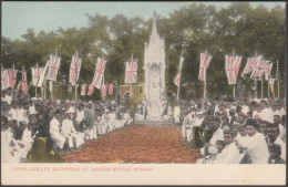 Loyal Jubilee Gathering At Queen's Statue, Bombay, C.1902 - Postcard - India