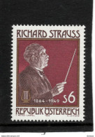AUTRICHE 1989 Richard Strauss, Compositeur Yvert  1790, Michel 1961 NEUF** MNH - Ungebraucht
