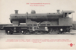 Les Locomotives Etrangeres (Angleterre) -Type 'Atlantic' - Great Western Railway - Fleury CPA  Serie # 272 Rouge  -  CPA - Treni