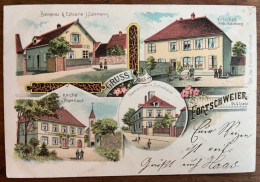 Gruss Aus Fortschweier - Fortschwihr - Bäckerei & Epicerie - Wirtschaft - Litho. Jac. HUSSER, Colmar - 24/07/1920 - Altri & Non Classificati