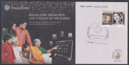 Inde India 2011 Special Cover HP Dreamscreen, Television, Atom Model, Science, Technology Pictorial Postmark - Covers & Documents