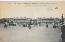 CPA Paris La Place De La Concorde Et L'Obélisque Rapporté De Loucqsor Au Fond La Rue Royale Et La Madeleine - Distrito: 08