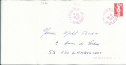 FRANCE LETTRE OBLITERATION ROUGE 2F50  ROUEN ( SEINE MARITIME ) POUR LAMBERSART ( NORD ) DE 1992 LETTRE COVER - 1961-....