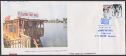Inde India 2011 Special Cover Floating Post Office, Dal Lake, Srinagar, Postal Service, Pictorial Postmark - Brieven En Documenten
