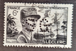 France 1948 N°815 Ob Perforé S.G TB - Usados
