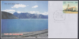 Inde India 2011 Special Cover Pangong Lake, Mountain, Mountains, Himalaya, Tourism, Himalayan, Pictorial Postmark - Brieven En Documenten