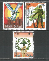 LIBAN Lebanon 1984 MNH (**) Mi.# 1324-1326 Birds Soldier - Libano