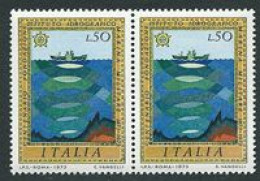 Italia 1973; Istituto Idrografico Della Marina Militare. Coppia. - 1971-80: Mint/hinged