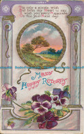 R001252 Greeting Postcard. Many Happy Returns - Monde
