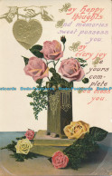 R001256 Greeting Postcard. May Happy Thoughts And Memories Sweet Possess You. Ro - Monde