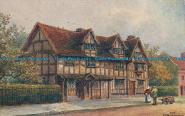 R001273 Shakespeares Birthplace. Stratford On Avon. Salmon. 1921 - Monde