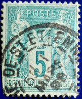 -Sage N°75   Type Ll Ob:  GARE DE ST ETIENNE 1898. ( 84 ) - 1876-1898 Sage (Type II)