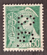 France 1940 N°414B Ob Perforé S.G. TB - Usati