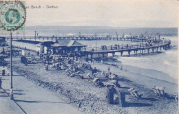 183044Durban, Beach (postmark 1909)(see Corners) - Sambia
