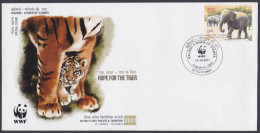 Inde India 2011 Special Cover Tiger, Tigers, WWF, Wildlife, Wild Life, Animal, Animals, Panda, Pictorial Postmark - Lettres & Documents