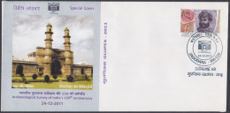 Inde India 2011 Special Cover Archaeological Survey Of India, Archaeology, Mosque, Muslim, Islam, Pictorial Postmark - Brieven En Documenten