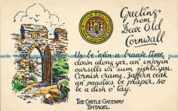 R001739 Greetings From Dear Old Cornwall. The Castle Gateway. Tintagel. Charles - Monde